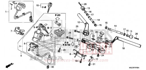 HANDLE PIPE/TOP BRIDGE CBR500RAE de 2014
